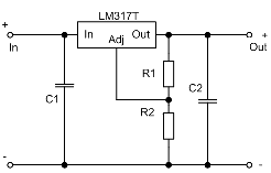 Basic LM317 circuit diagram
